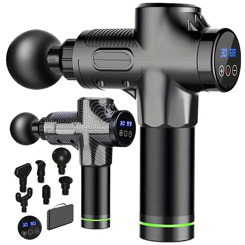 Deep Muscle Massage Gun Electric Percussion Pistol Massager for Body Neck Back Leg Fitness Tool 30 Levels Deep Muscle Massage Gu